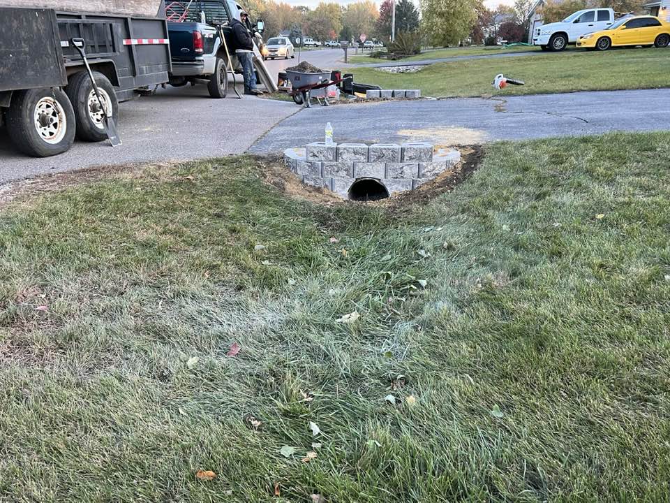 Project prep and grading before the final landscape finish